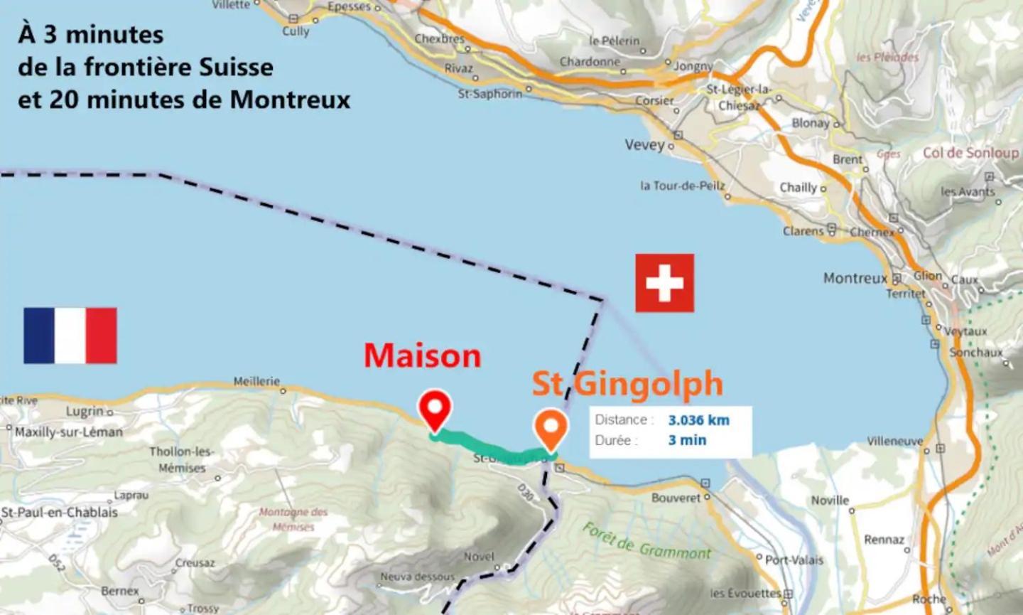 Chez Malou & Hugo Vue Lac Proche Suisse & Stations ! 圣金戈尔夫 外观 照片